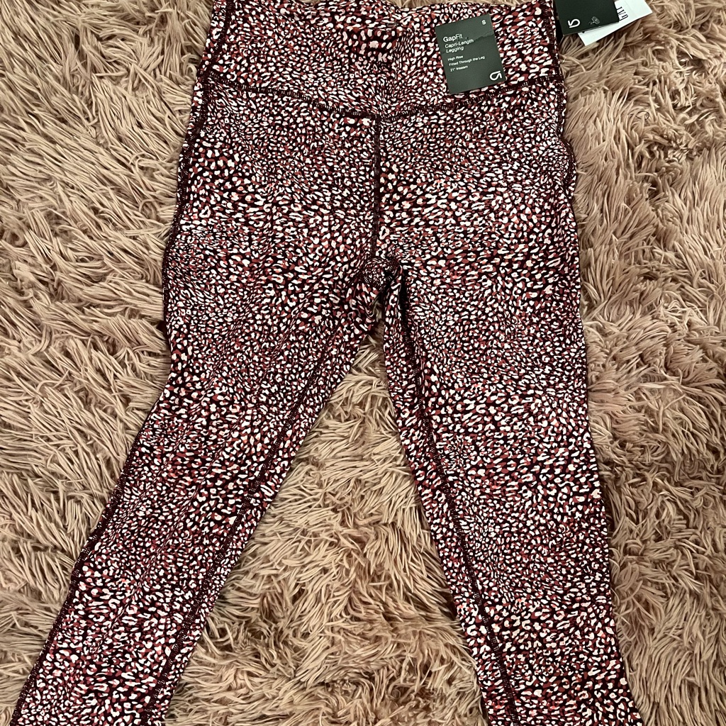 Wine Red Pattern Legging